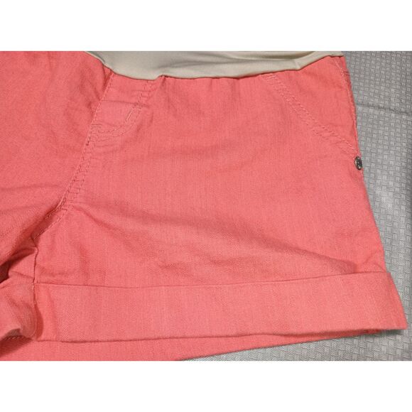 CELEBRITY PINK, Orange Maternity Shorts, Size M - Picture 3 of 4